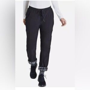 Eddie Bauer Flexion‎ Polar Lined Pant Women Black Cargo Joggers. Sz-10 NWT’s